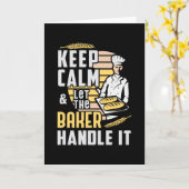 Bakkerij Bakker Bak Houd Kalm Bakken Gift Idee Kaart (Gele Bloem)