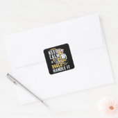 Bakkerij Bakker Bak Houd Kalm Bakken Gift Idee Vierkante Sticker (Envelop)