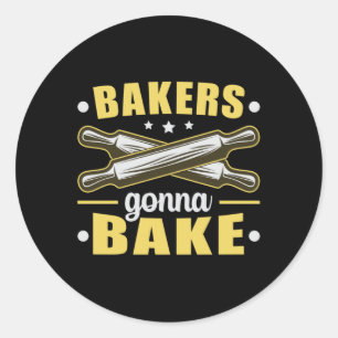 Bakkerij Bakker Brood Cake Bakken Cake Bakken Cade Ronde Sticker