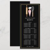 Bakkerij Bakker Kookgerei Zwart Menu (Voorkant / Achterkant)