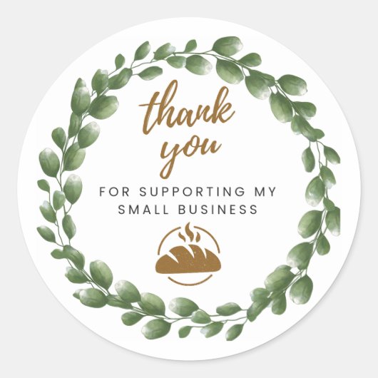 Bakkerij Bakkerij Bedankt Ronde Sticker (Voorkant)