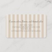 Bakkerij bakkerij bruinkoekjes, cakejes, vorst visitekaartje (Achterkant)