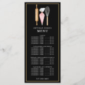 Bakkerij Bakkerij Chef Bakbenodigdheden Zwart Menu (Voorkant)