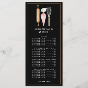 Bakkerij Bakkerij Chef Bakgerei Zwart Menu
