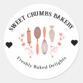 Bakkerij Bakkerij Chef Bakkerij benodigdheden Ronde Sticker (Voorkant)