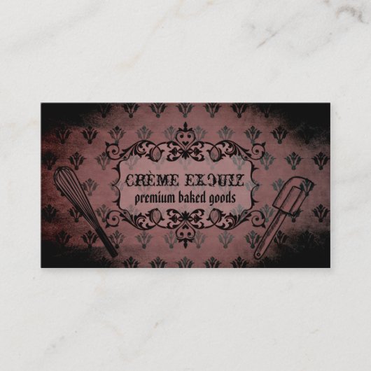 bakkerij bakkerij elegant voor damasbakkerij visitekaartje (Voorkant)