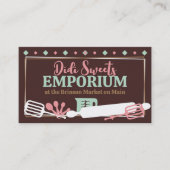 bakkerij bakkerijkoek gereedschap retro business c visitekaartje (Voorkant)