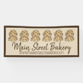 Bakkerij Bakverkoop van Chocolade Chip Cookie Deeg Spandoek (Horizontaal)