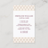 Bakkerij banketbakker aangepaste cake visitekaartje (Achterkant)
