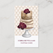 Bakkerij banketbakker aangepaste cake visitekaartje (Voorkant)