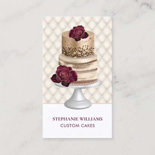 Bakkerij banketbakker aangepaste cake visitekaartje (Voorkant)