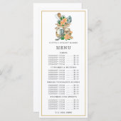 Bakkerij Banketbakker Aquarel Bakbenodigdheden Men Menu (Voorkant / Achterkant)