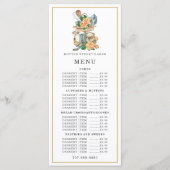 Bakkerij Banketbakker Aquarel Bakbenodigdheden Men Menu (Voorkant)