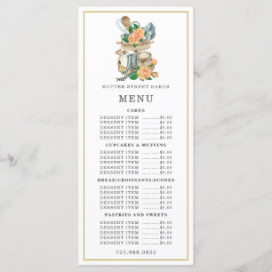 Bakkerij Banketbakker Aquarel Bakbenodigdheden Men Menu