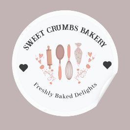 Bakkerij Banketbakker Bakgerei Ronde Sticker