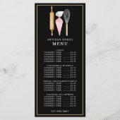 Bakkerij Banketbakker Bakgerei Zwart Menu (Voorkant)