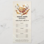 Bakkerij Banketbakker Bakken Catering Gouden Prijs Menu (Voorkant)