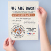 Bakkerij Banketbakker Bakken Catering Groot herope Flyer (Hand)