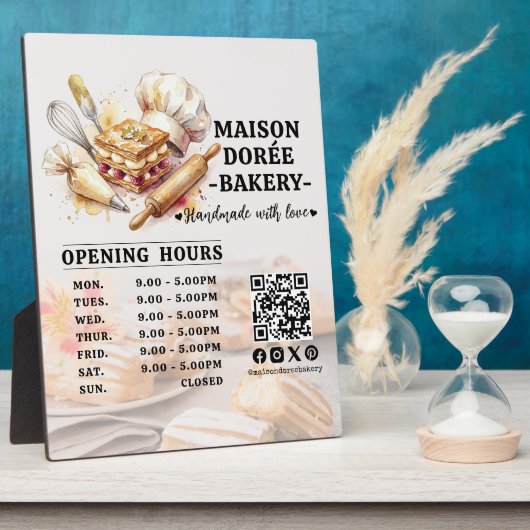 Bakkerij Banketbakker Bakken Catering Openingstijd Fotoplaat (Zijkant)