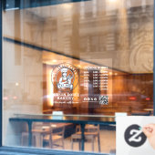Bakkerij Banketbakker Bakken Catering Openingstijd Raamsticker (Cafe Raam)