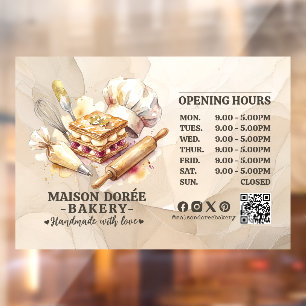 Bakkerij Banketbakker Bakken Catering Openingstijd Raamsticker