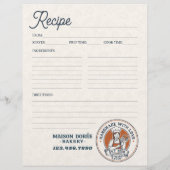 Bakkerij Banketbakker Bakrecepten Pagina Kookboek Flyer (Achterkant)