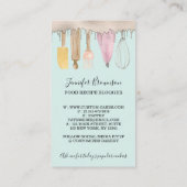 Bakkerij banketbakker Blauwgroen Waterverf taart d Visitekaartje (Achterkant)