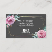 Bakkerij banketbakker Bloem & Bijen Geometrisch gr Visitekaartje (Achterkant)