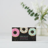 Bakkerij banketbakker gestrooide donuts visitekaartje (Staand voorkant)
