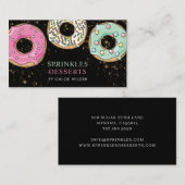 Bakkerij banketbakker gestrooide donuts visitekaartje (Voorkant / Achterkant)