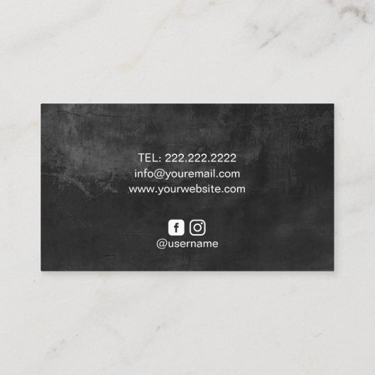 Bakkerij banketbakker Goud Dripping Cake krijtbord Visitekaartje (Achterkant)