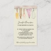 Bakkerij banketbakker Ivoor Waterverf Cake Drip Visitekaartje (Achterkant)