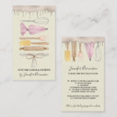 Bakkerij banketbakker Ivoor Waterverf Cake Drip Visitekaartje (Voorkant / Achterkant)