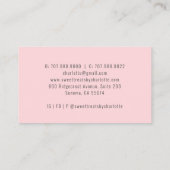 Bakkerij banketbakker kleurrijke desserts roze visitekaartje (Achterkant)