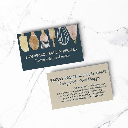 Bakkerij banketbakker lekkere cake decoratie visitekaartje