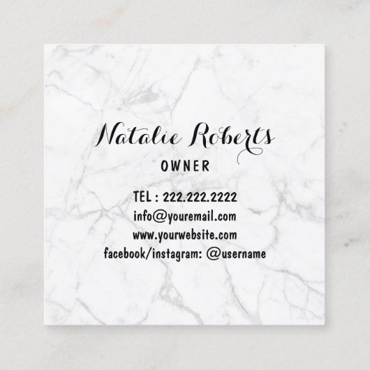 Bakkerij & banketbakker Modern Goud Icing Cake Mar Vierkante Visitekaartje (Achterkant)