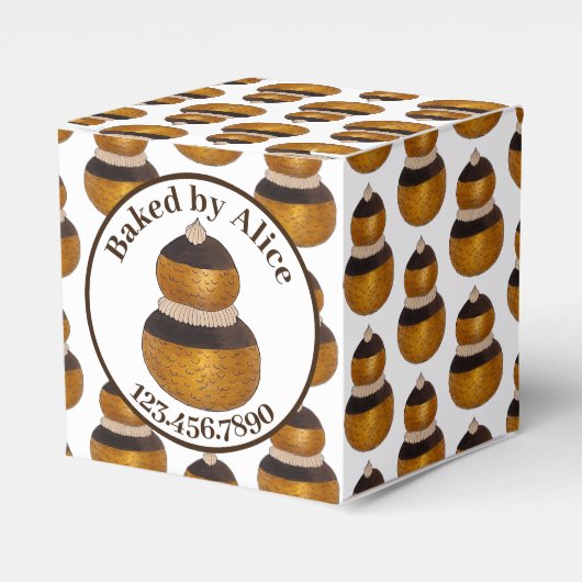 Bakkerij banketbakker Patisserie Religieuse Choux  Bedankdoosjes (Voorkant Zijde)