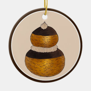 Bakkerij banketbakker Patisserie Religieuse Choux Keramisch Ornament