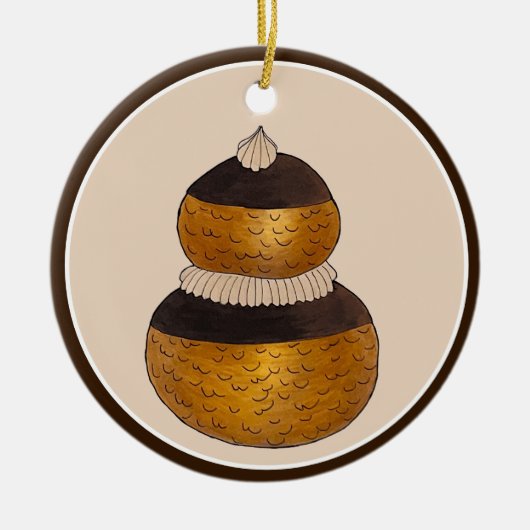 Bakkerij banketbakker Patisserie Religieuse Choux  Keramisch Ornament (Voorkant)