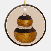 Bakkerij banketbakker Patisserie Religieuse Choux  Keramisch Ornament (Achterkant)