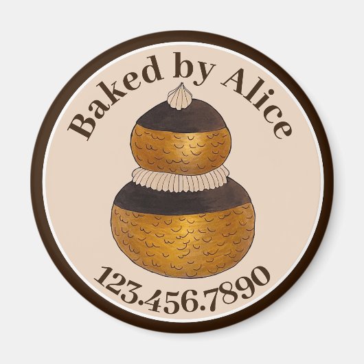 Bakkerij banketbakker Patisserie Religieuse Choux  Magneet (Voorkant)