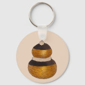 Bakkerij banketbakker Patisserie Religieuse Choux  Sleutelhanger (Achterkant)