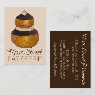 Bakkerij banketbakker Patisserie Religieuse Choux  Visitekaartje
