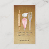 Bakkerij banketbakker Waterverf bakgereedschap Gou Visitekaartje (Voorkant)