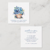 Bakkerij banketbakker Waterverf cupcake bakker Vierkante Visitekaartje (Voorkant / Achterkant)