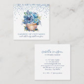 Bakkerij banketbakker Waterverf cupcake bakker Vierkante Visitekaartje (Voorkant / Achterkant)