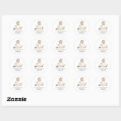 Bakkerij Banketbakker Waterverf Ronde Sticker (Vel)