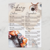 Bakkerij / Banketbakkerij / Bakwinkel (Sjabloon) Menu (Achterkant)