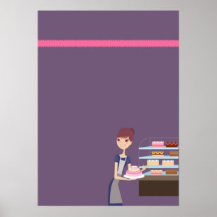 Bakkerij/banketbakkerswinkel 4 leeg Poster/afdruk  Poster
