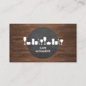 Bakkerij, Bar, Cafe Life op rustieke achtergrond Visitekaartje (Voorkant)